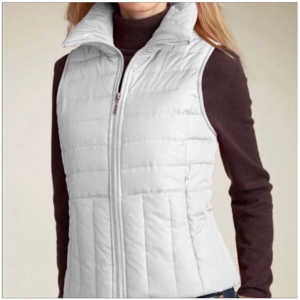 KENNETH COLE REACTION Lightweight White Down/Feathers Quilted Puffer Vest Size L